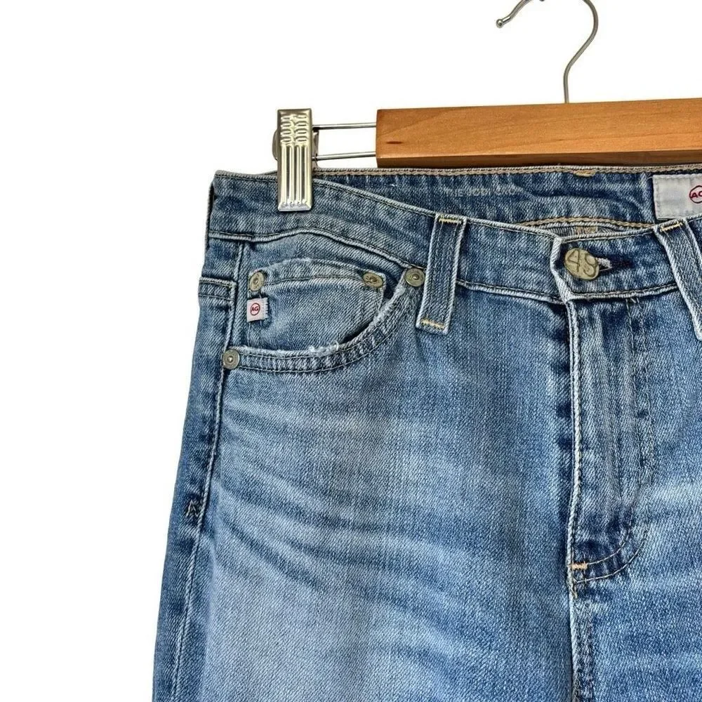 AG Adriano Goldschmied The Jodi Crop side slit Jeans light Blue Denim size 25 - Picture 9 of 11